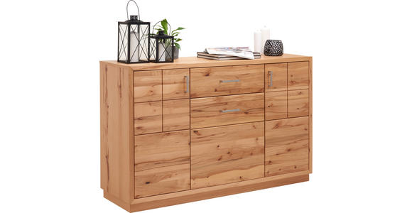 SIDEBOARD 140/88/38 cm - Edelstahlfarben/Buchefarben, KONVENTIONELL, Holz/Metall (140/88/38cm) - Cantus