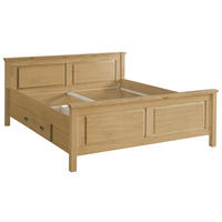 BETT 180/200 cm,  in Laugenfarbig, Bettschublade,  - Laugenfarbig, ROMANTIK / LANDHAUS, Holz (180/200cm) - Boxxx