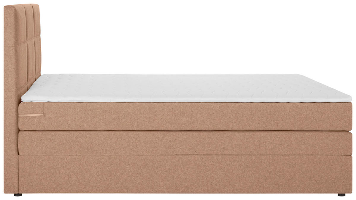 BOXSPRINGBETT 90/200 cm  in Orange  - Schwarz/Orange, Design, Kunststoff/Textil (90/200cm) - Welnova