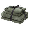 FROTTIERSET Rio Dunkelgrün 4-teilig  - Dunkelgrün, Basics, Textil - Aquanova