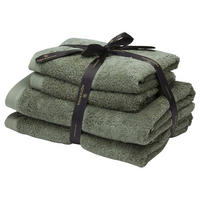 FROTTIERSET Rio Dunkelgrün 4-teilig  - Dunkelgrün, Basics, Textil - Aquanova