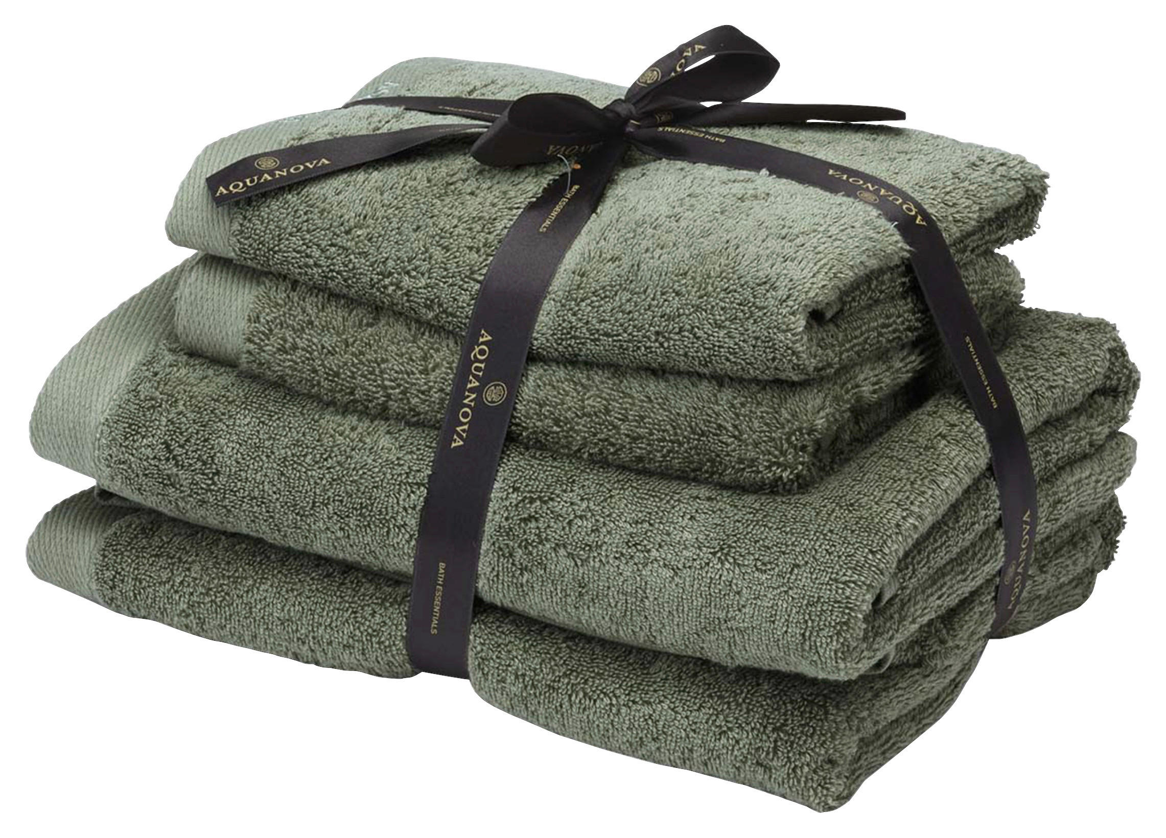 Aquanova SADA RUČNÍKŮ A OSUŠEK, tmavě zelená