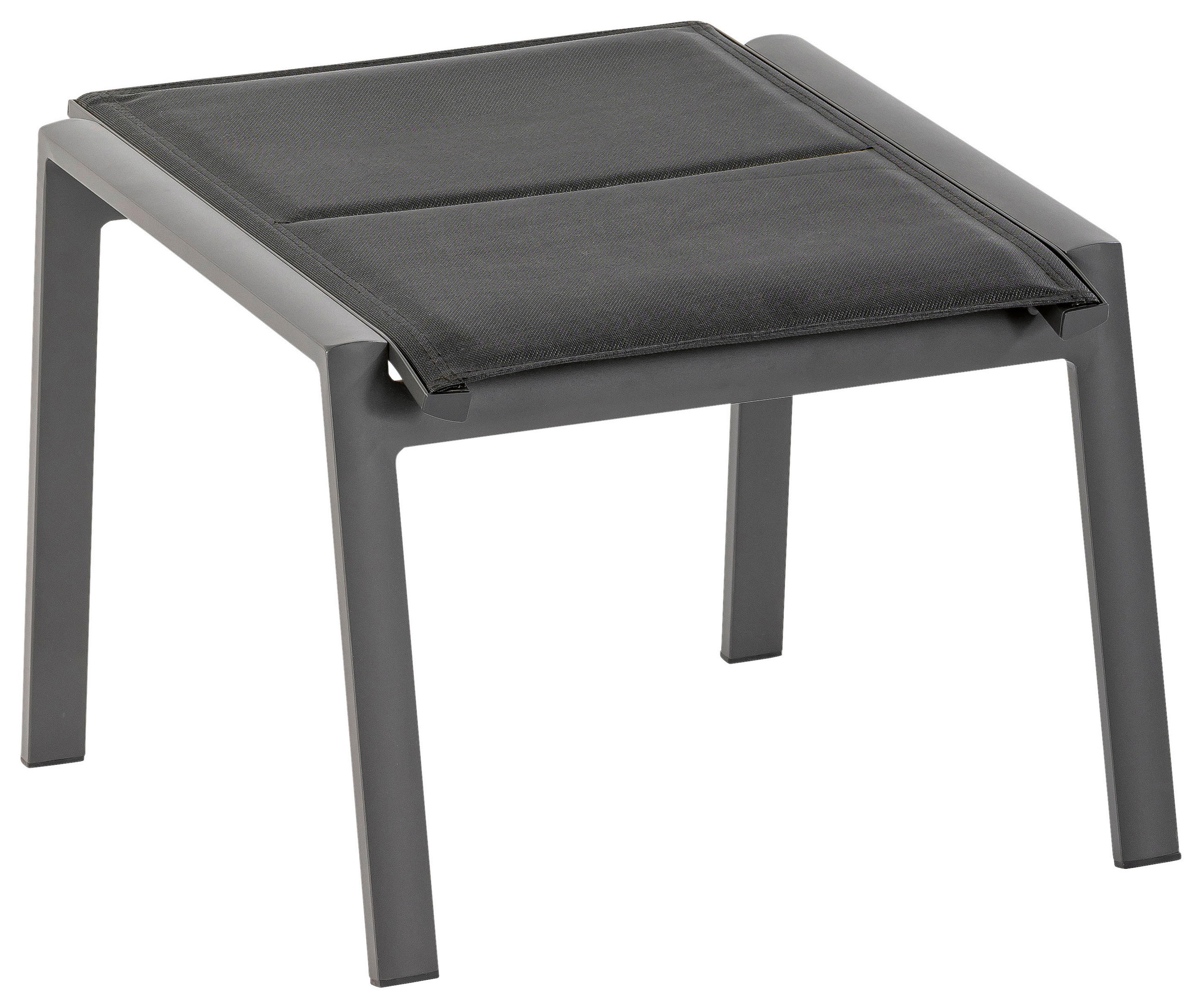 GARTENHOCKER - Anthrazit/Schwarz, Basics, Textil/Metall (53/36/55cm)