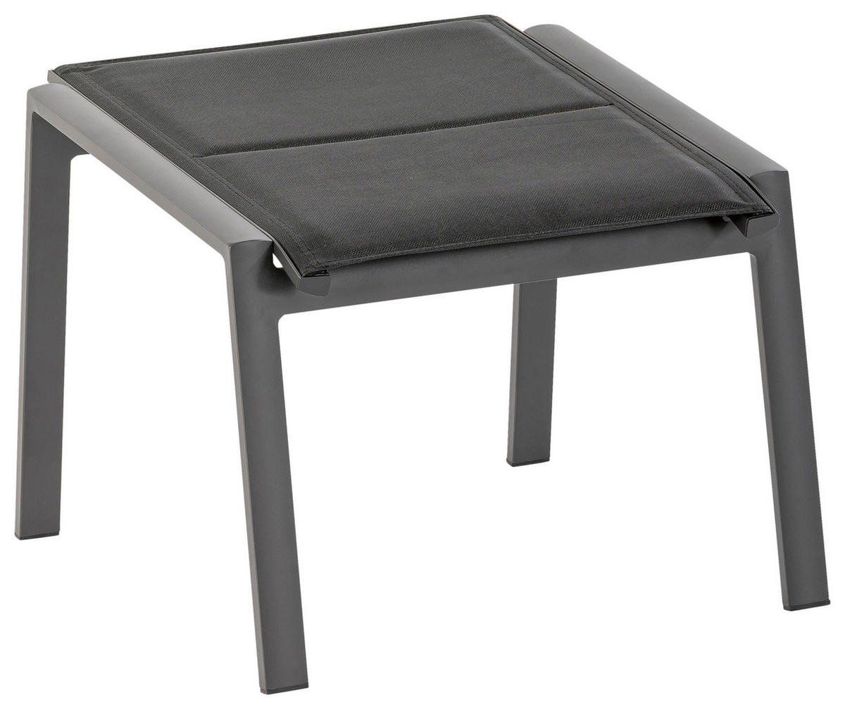 GARTENHOCKER - Anthrazit/Schwarz, Basics, Textil/Metall (53/36/55cm)