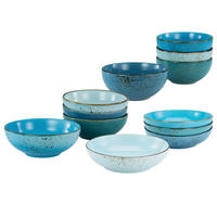 SCHÜSSELSET 12-teilig Nature Collection Aqua   - Blau, Basics, Keramik - Creatable