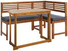 BALKONSET  - Akaziefarben/Grau, MODERN, Holz/Textil (100/100/75/91/46/50cm) - Ambia Garden