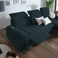 ECKSOFA in Flachgewebe Petrol  - Petrol/Schwarz, LIFESTYLE, Textil/Metall (310/180cm) - Valnatura