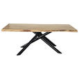 ESSTISCH in Holz, Metall 200/100/76 cm  - Schwarz/Akaziefarben, LIFESTYLE, Holz/Metall (200/100/76cm) - Landscape