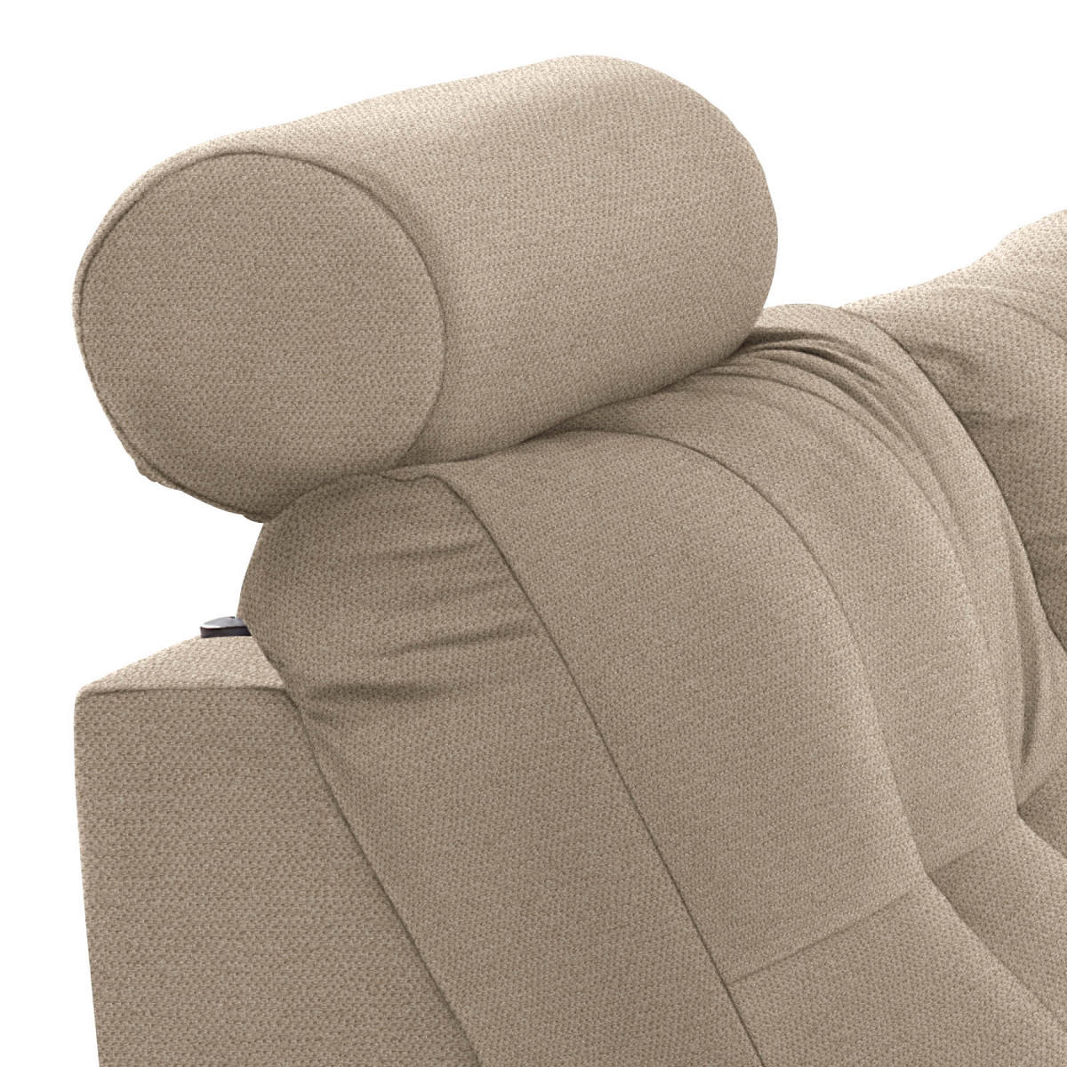 ECKSOFA in Webstoff Hellbraun  - Hellbraun/Dunkelbraun, Konventionell, Kunststoff/Textil (183/251cm) - Livetastic