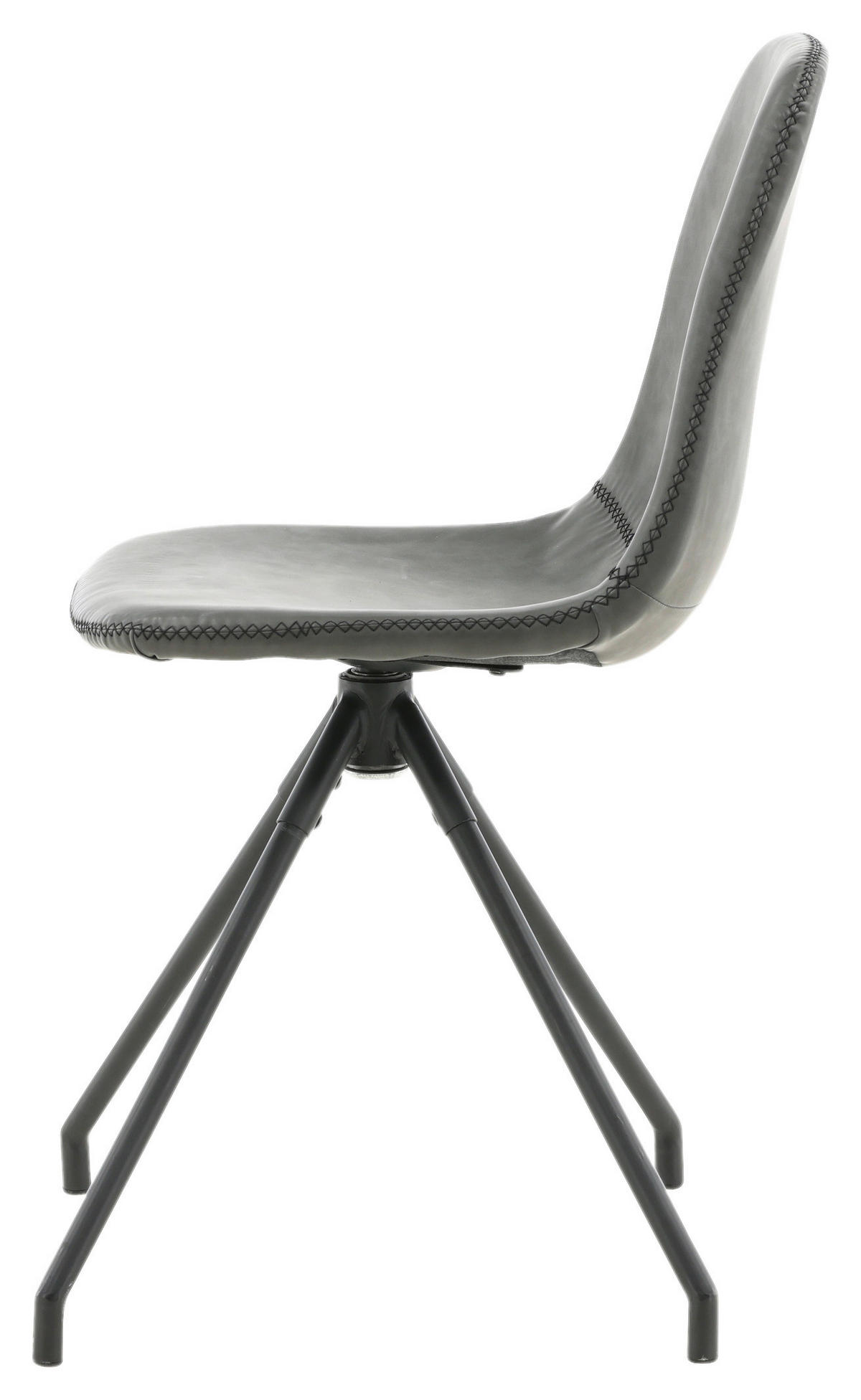 STOLSET 2 styck stål läderimitation (vegan)  - svart, Design, metall/textil (44/88/54cm) - Livetastic