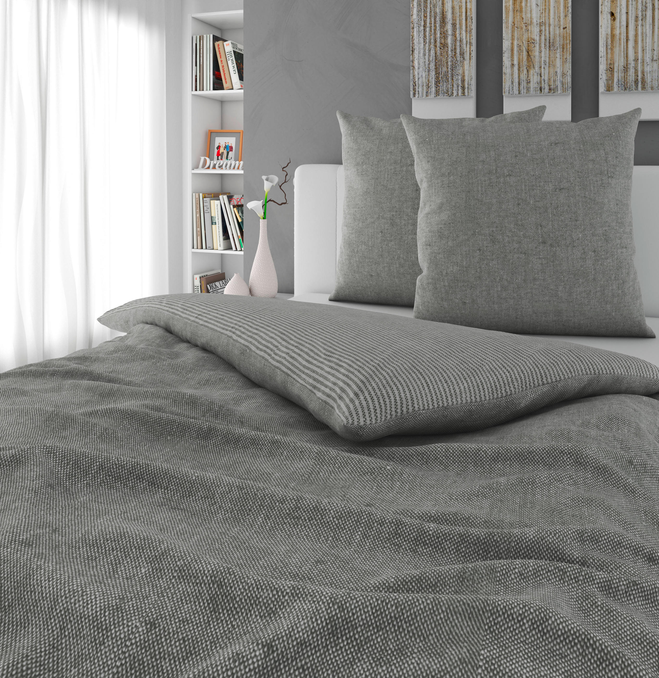 WENDEBETTWÄSCHE Flanell 200/200 cm  - Textil (200/200cm) - Novel
