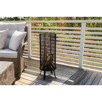 FEUERKORB  - Schwarz, KONVENTIONELL, Metall (35/80/35cm) - Gardenson