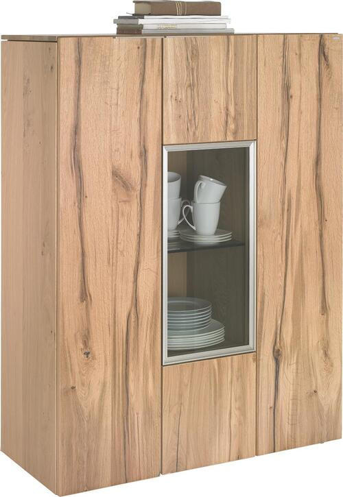 Voglauer VYSOKÁ KOMODA, staré drevo, dub, farba duba, 96/130/42,3 cm