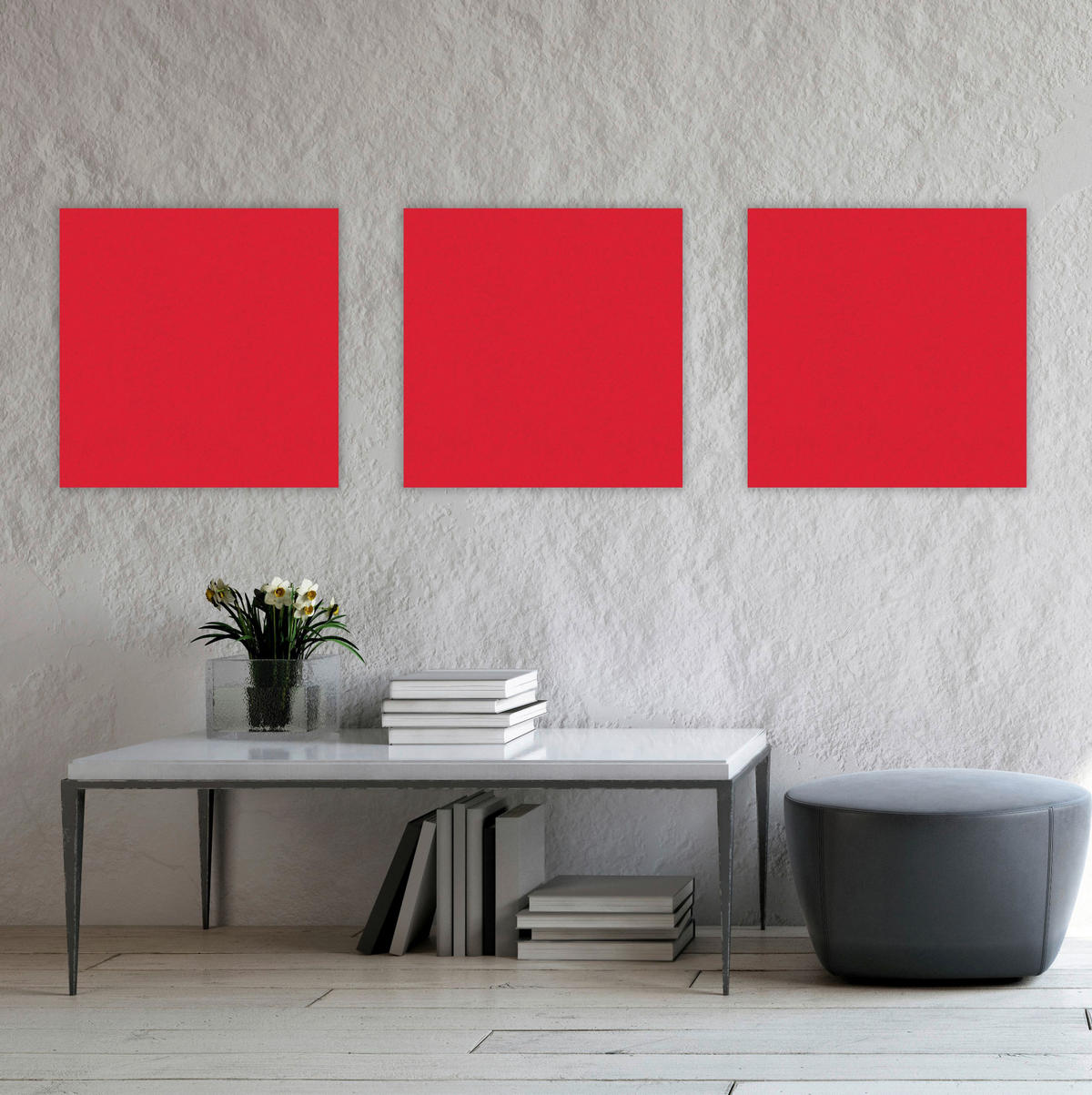 AKUSTIKPANEEL Modular Wall System rPet 52/52/0.6 cm  - Rot, KONVENTIONELL, Kunststoff (52/52/0.6cm) - Jangal