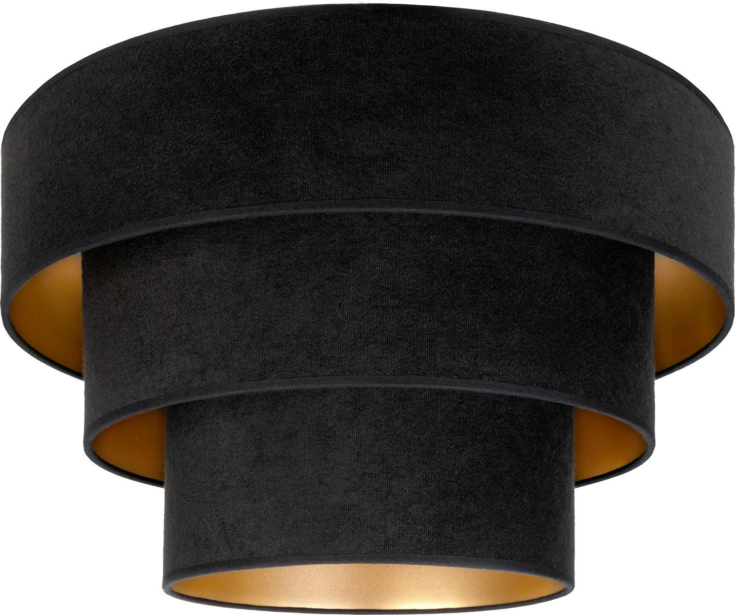 DECKENLEUCHTE Luneta Nero 60/30 cm   - Schwarz, Design, Textil (60/30cm)