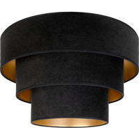 DECKENLEUCHTE Luneta Nero 45/27 cm   - Schwarz, Design, Textil (45/27cm)