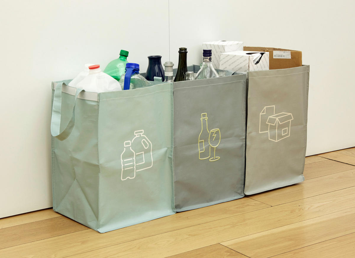 SUSTAV ZA ODVAJANJE OTPADA     - višebojno, Basics, plastika (29/3,5/33cm) - Kikkerland