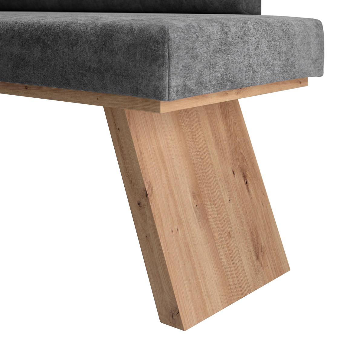 ECKBANK 150/185 cm Webstoff Schwarz   - Eichefarben/Schwarz, KONVENTIONELL, Textil (150/185cm) - Livetastic