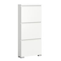 OMARA Z LOPUTAMI ZA ČEVLJE bela - srebrne barve/bela, Moderno, leseni material (60/133/18cm) - Mömax