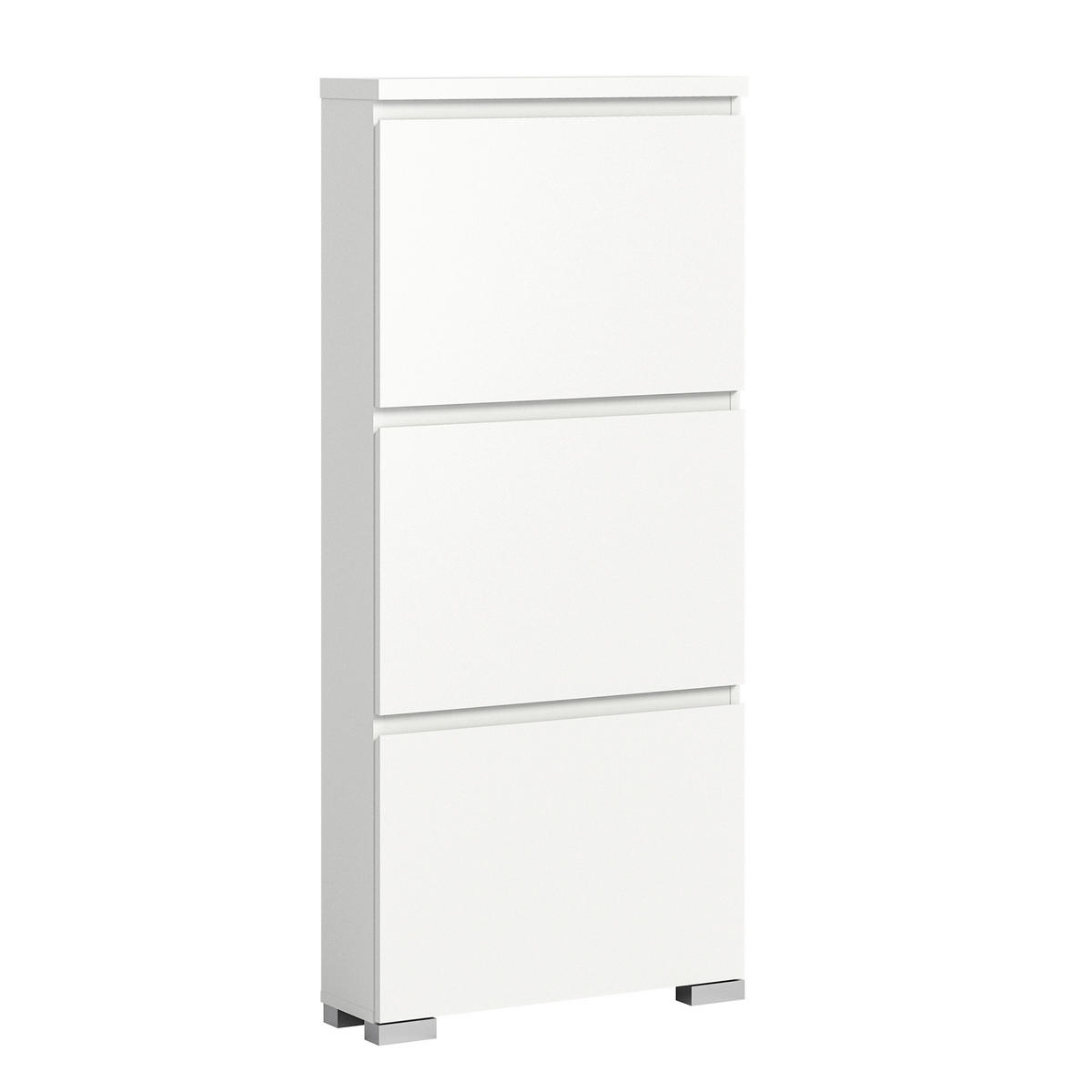 OMARA Z LOPUTAMI ZA ČEVLJE bela - srebrne barve/bela, Moderno, leseni material (60/133/18cm) - Mömax