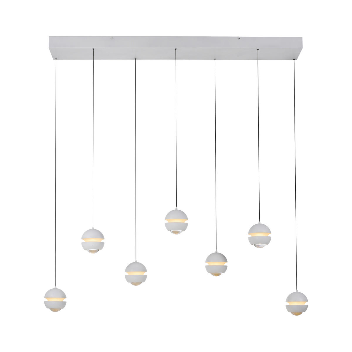 LED-PENDELLEUCHTE 90/30/220 cm  - Weiß, Design, Kunststoff/Metall (90/30/220cm) - Schöner Wohnen