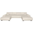 WOHNLANDSCHAFT  in Cord Creme  - Creme/Schwarz, KONVENTIONELL, Textil/Metall (191/351/191cm) - Carryhome