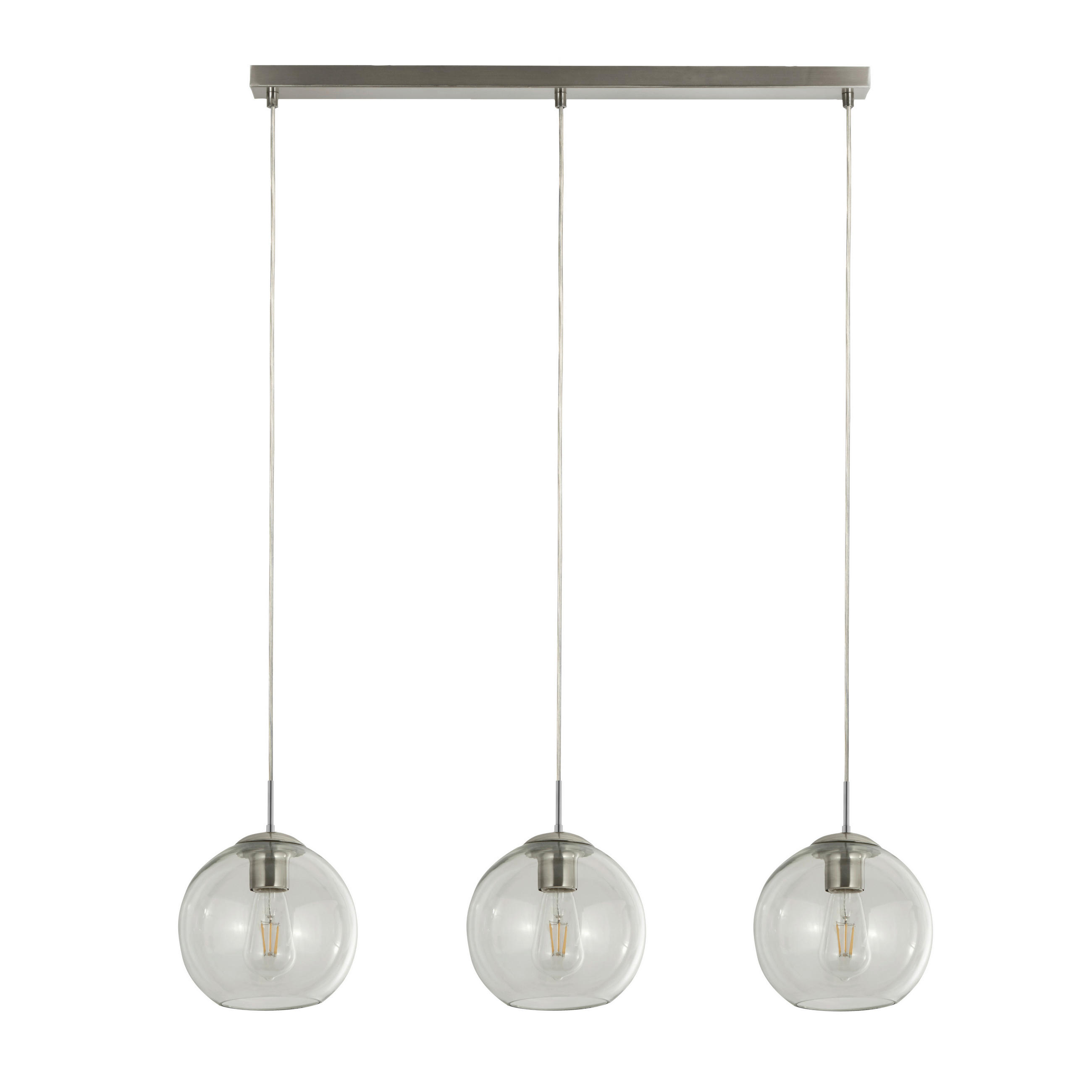 HÄNGELEUCHTE Balls 86/20/150 cm   - Chromfarben, KONVENTIONELL, Glas/Metall (86/20/150cm)