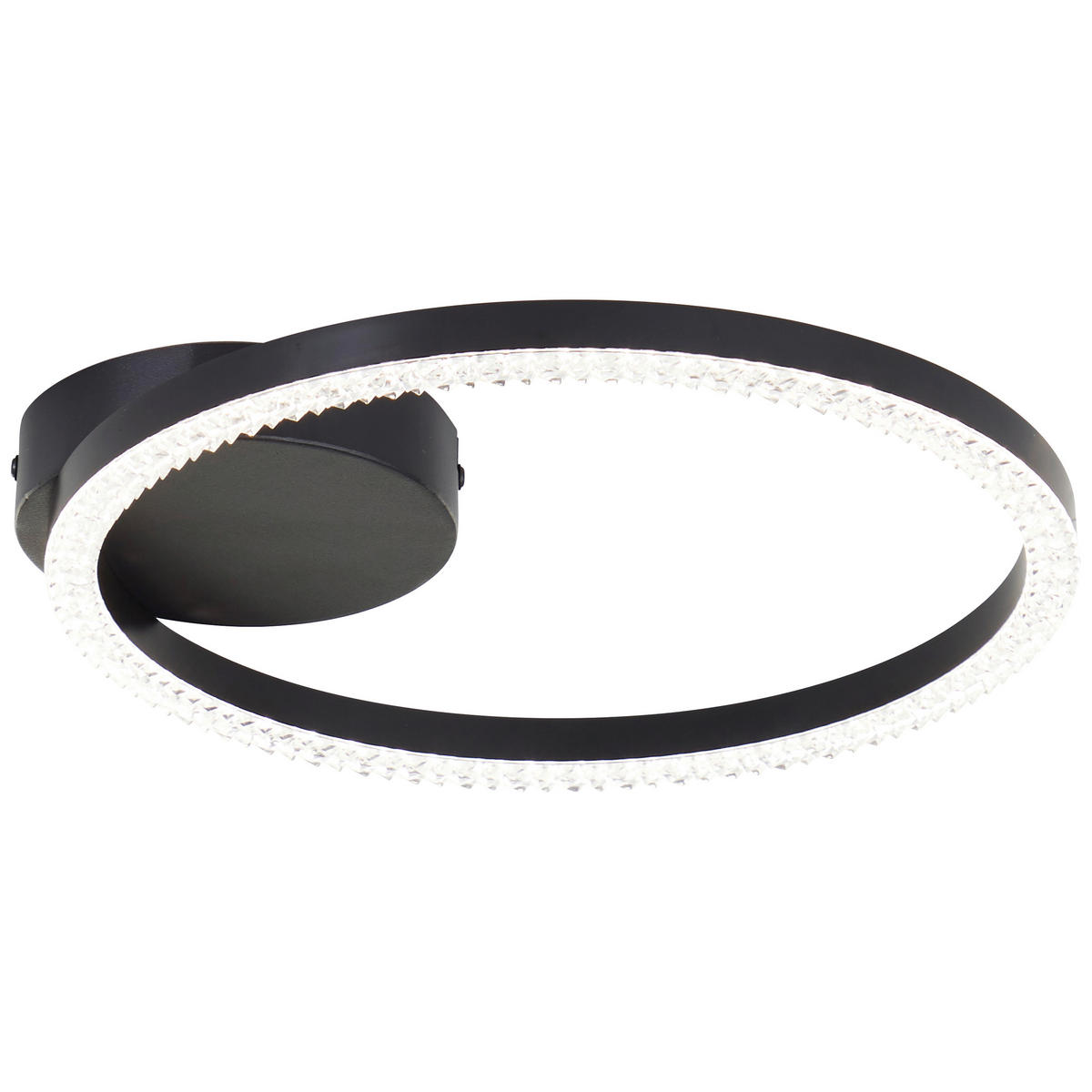 LED-DECKENLEUCHTE    31/30/5 cm  - Schwarz, Design, Kunststoff/Metall (31/30/5cm) - Brilliant