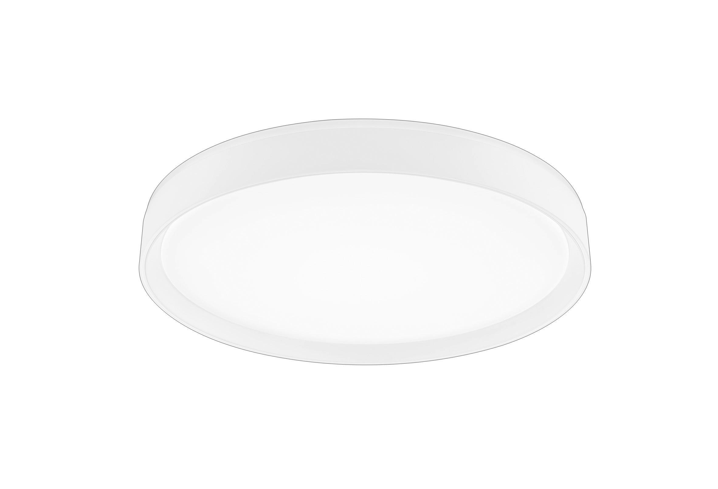 LED-DECKENLEUCHTE  50/5 cm    - Weiss, Basics, Glas/Metall (50/5cm) - Fischer & Honsel