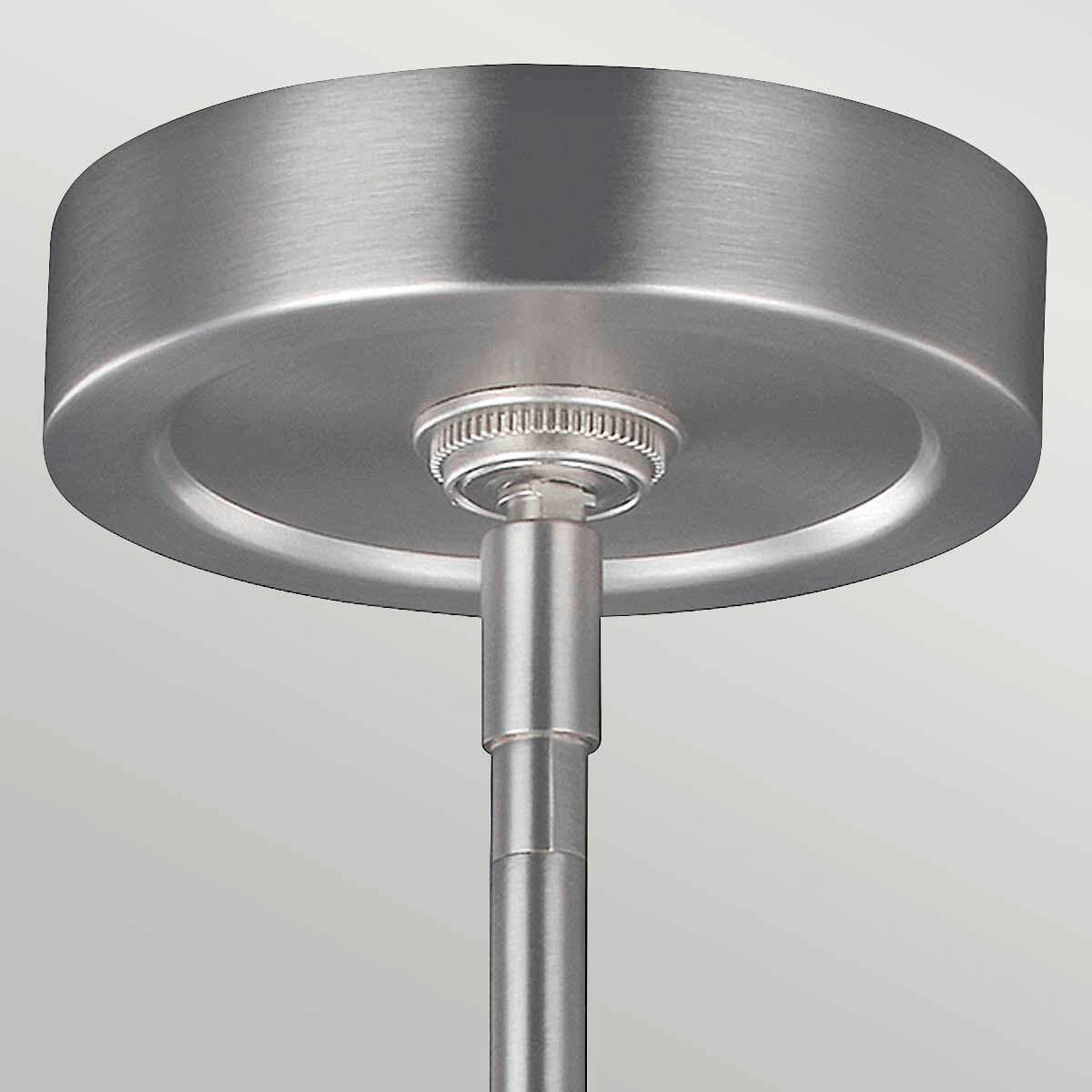 HÄNGELEUCHTE 35.2/50.8 cm    - Nickelfarben, Design, Glas/Metall (35.2/50.8cm) - Elstead Lighting