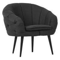 FÅTÖLJ i textil mörkgrå  - mörkgrå/svart, Trend, trä/textil (80/77/68cm) - MID.YOU