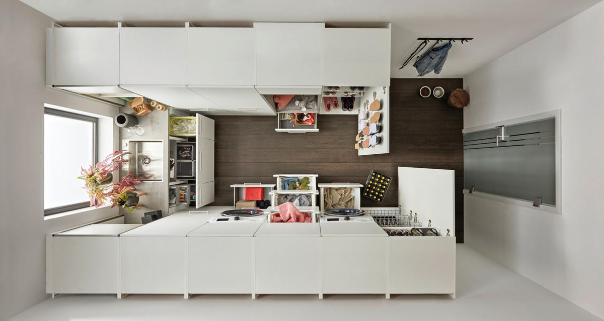 HAUSWIRTSCHAFTSRAUM  in Weiß  - Weiß, Design, Holzwerkstoff - Dieter Knoll