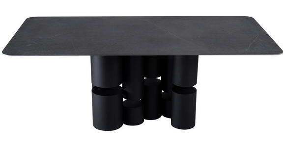 ESSTISCH in Metall, Keramik, Holzwerkstoff 200/100/76 cm  - Dunkelgrau/Schwarz, Design, Keramik/Holzwerkstoff (200/100/76cm) - Belluti