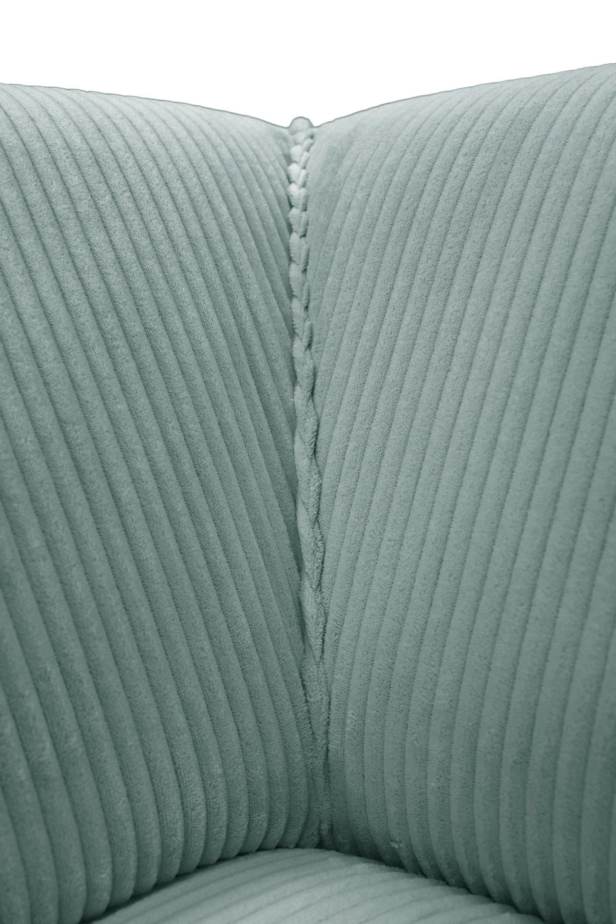 ECKSOFA ANTHONY Mintgrün Cord  - Schwarz/Mintgrün, Design, Kunststoff/Textil (163/275cm) - MID.YOU