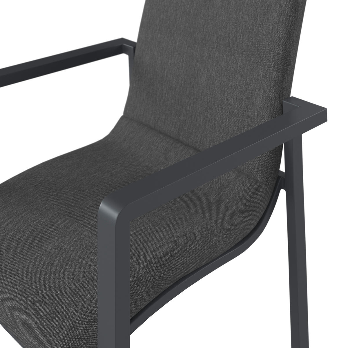 GARTENSTUHL Aluminium Grau  - Grau, MODERN, Textil/Metall (58/85/59cm) - Ambia Garden