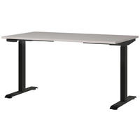 SCHREIBTISCH 140/80/72-118 cm  in Schwarz, Kaschmir  - Kaschmir/Schwarz, Modern, Holzwerkstoff/Metall (140/80/72-118cm) - Novel
