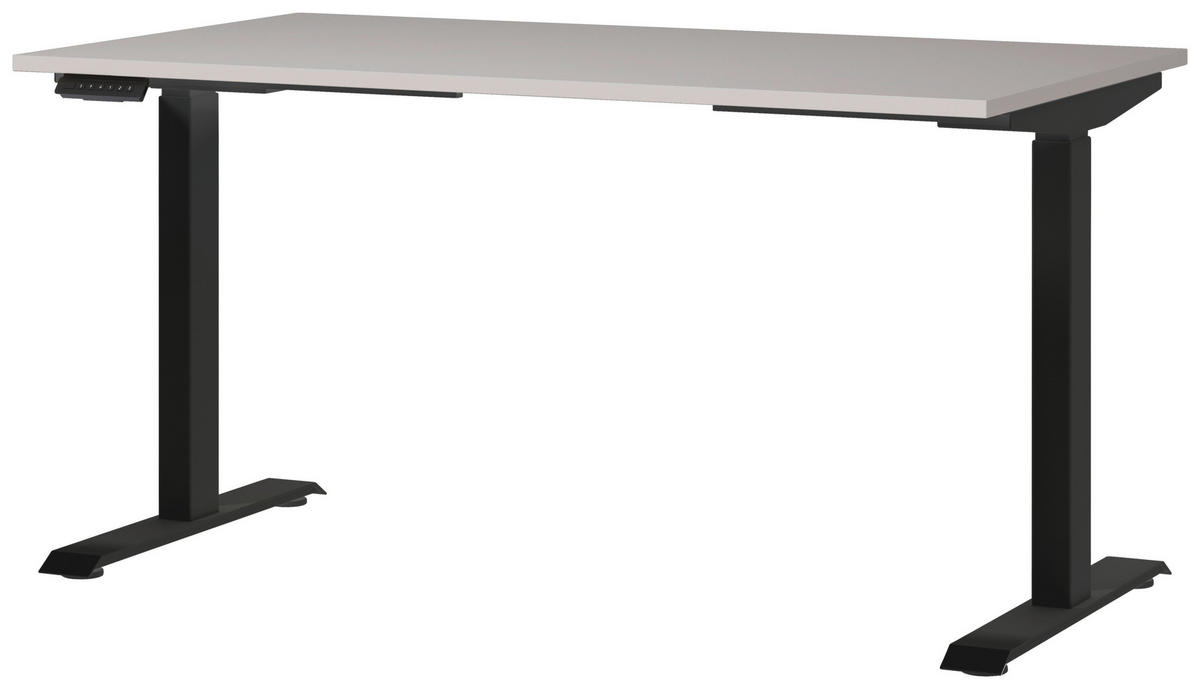 SCHREIBTISCH 140/80/72-118 cm  in Schwarz, Kaschmir  - Kaschmir/Schwarz, Modern, Holzwerkstoff/Metall (140/80/72-118cm) - Novel