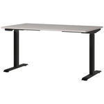 SCHREIBTISCH höhenverstellbar  - Kaschmir/Schwarz, MODERN, Holzwerkstoff/Metall (140/80/72-118cm) - Novel