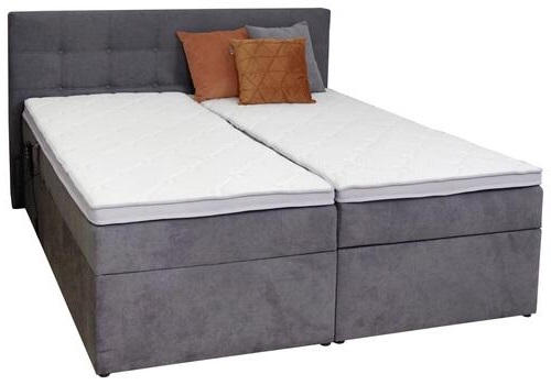 BOXBETT 180/200 cm  in Anthrazit  - Anthrazit/Schwarz, KONVENTIONELL, Kunststoff/Textil (180/200cm) - Carryhome