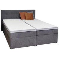 BOXBETT 180/200 cm  in Anthrazit  - Anthrazit/Schwarz, Konventionell, Kunststoff/Textil (180/200cm) - Carryhome