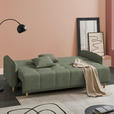 SCHLAFSOFA  in Chenille Grün  - Buchefarben/Grün, Design, Holz/Textil (217/97/101cm) - Carryhome