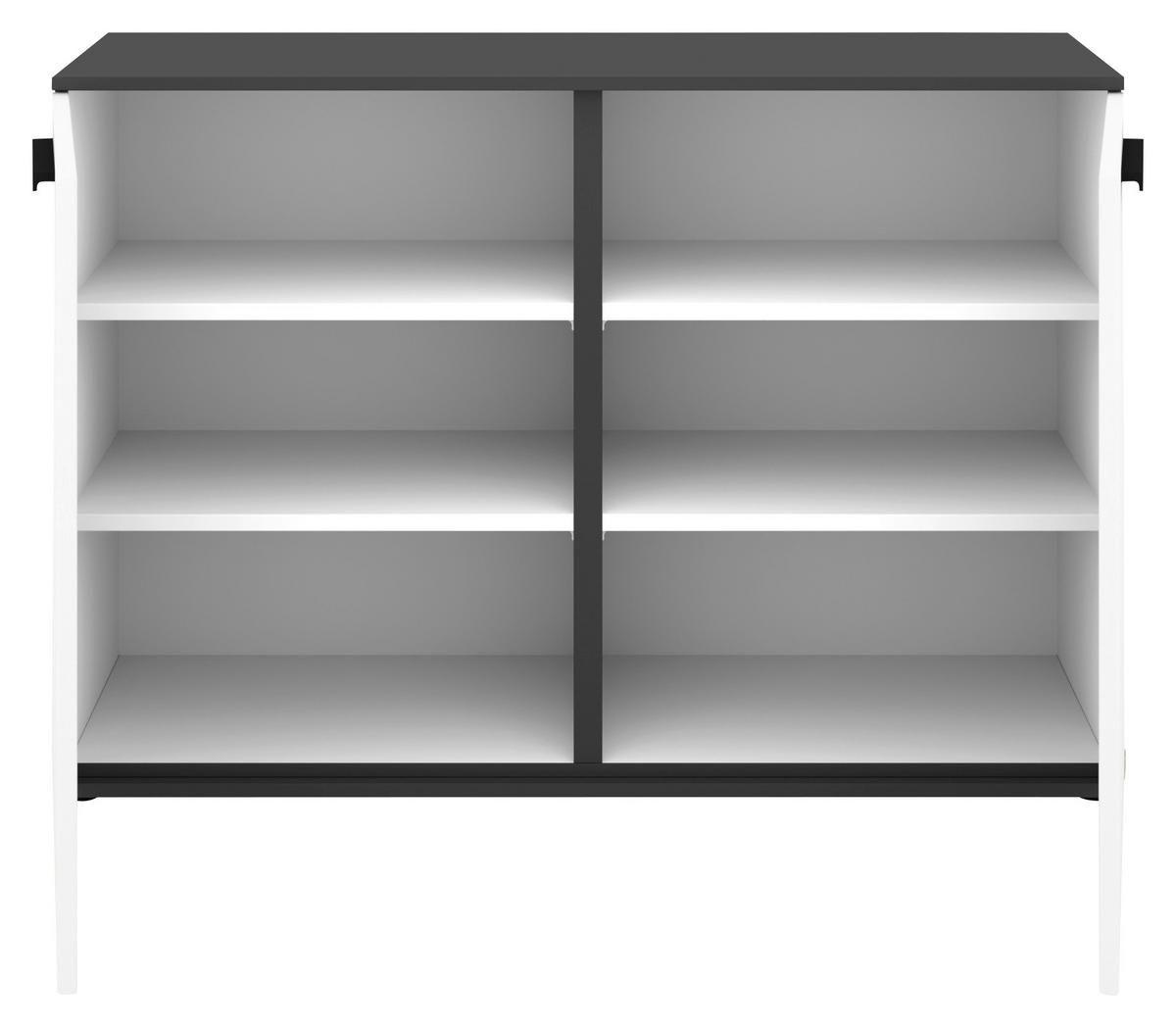 SIDEBOARD  120/82,5/46 cm  - Dunkelgrau/Anthrazit, Design, Holzwerkstoff/Kunststoff (120/82,5/46cm) - Musterring