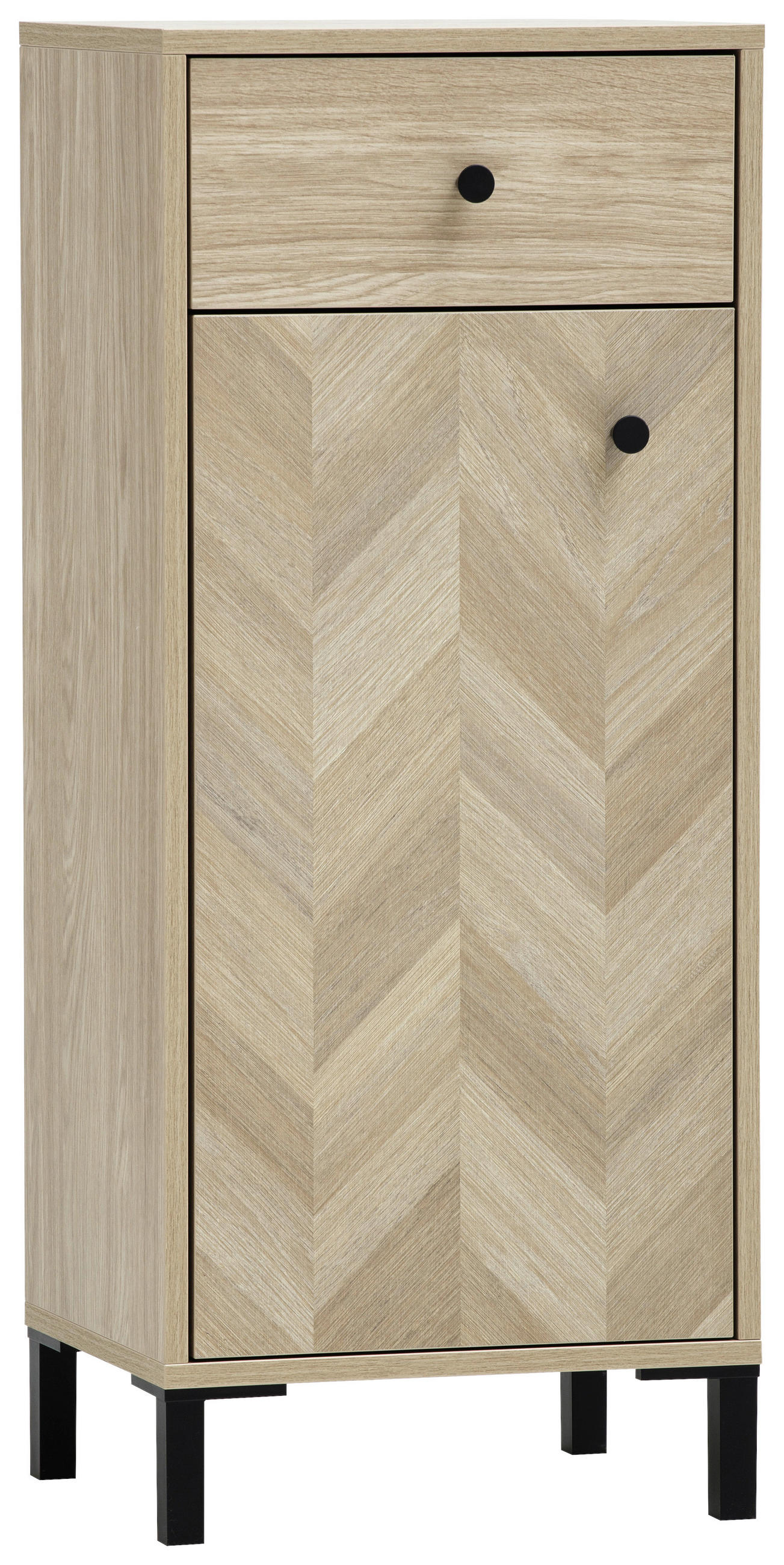 UNTERSCHRANK 40,3/96,40/33 cm   - Eichefarben/Schwarz, KONVENTIONELL, Holzwerkstoff/Kunststoff (40,3/96,40/33cm) - Stylife