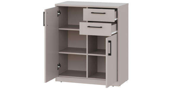 KOMMODE  in 72/84/36 cm  - Kaschmir/Schwarz, Basics, Holzwerkstoff/Kunststoff (72/84/36cm) - Xora