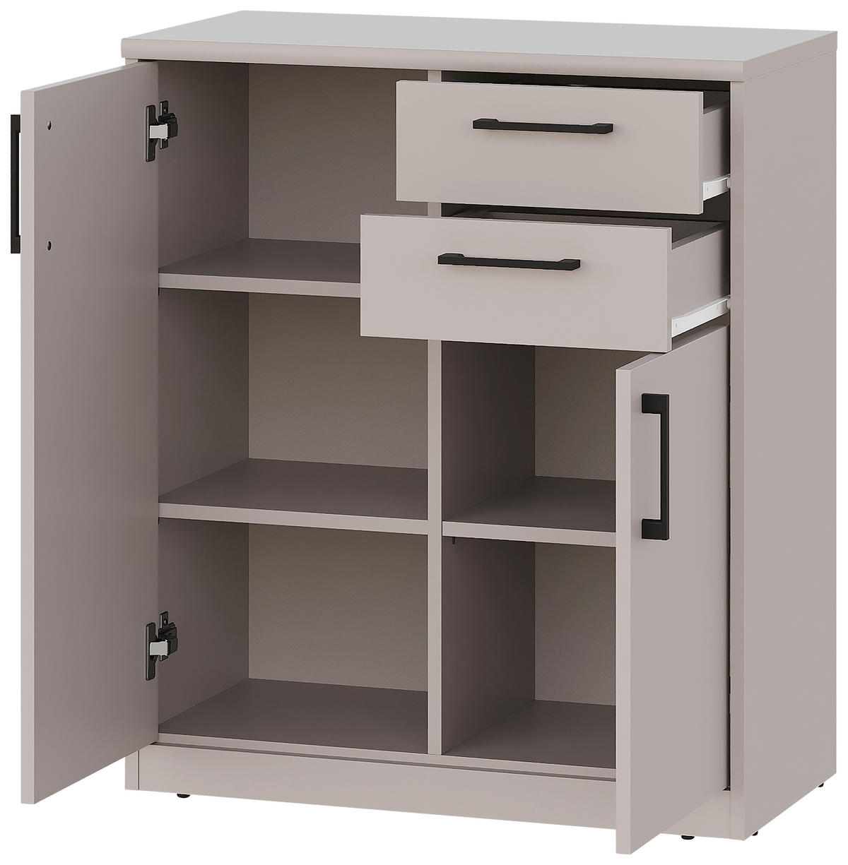 COMODĂ 72/84/36 cm  - cașmir/negru, Basics, plastic/material pe bază de lemn (72/84/36cm) - Xora