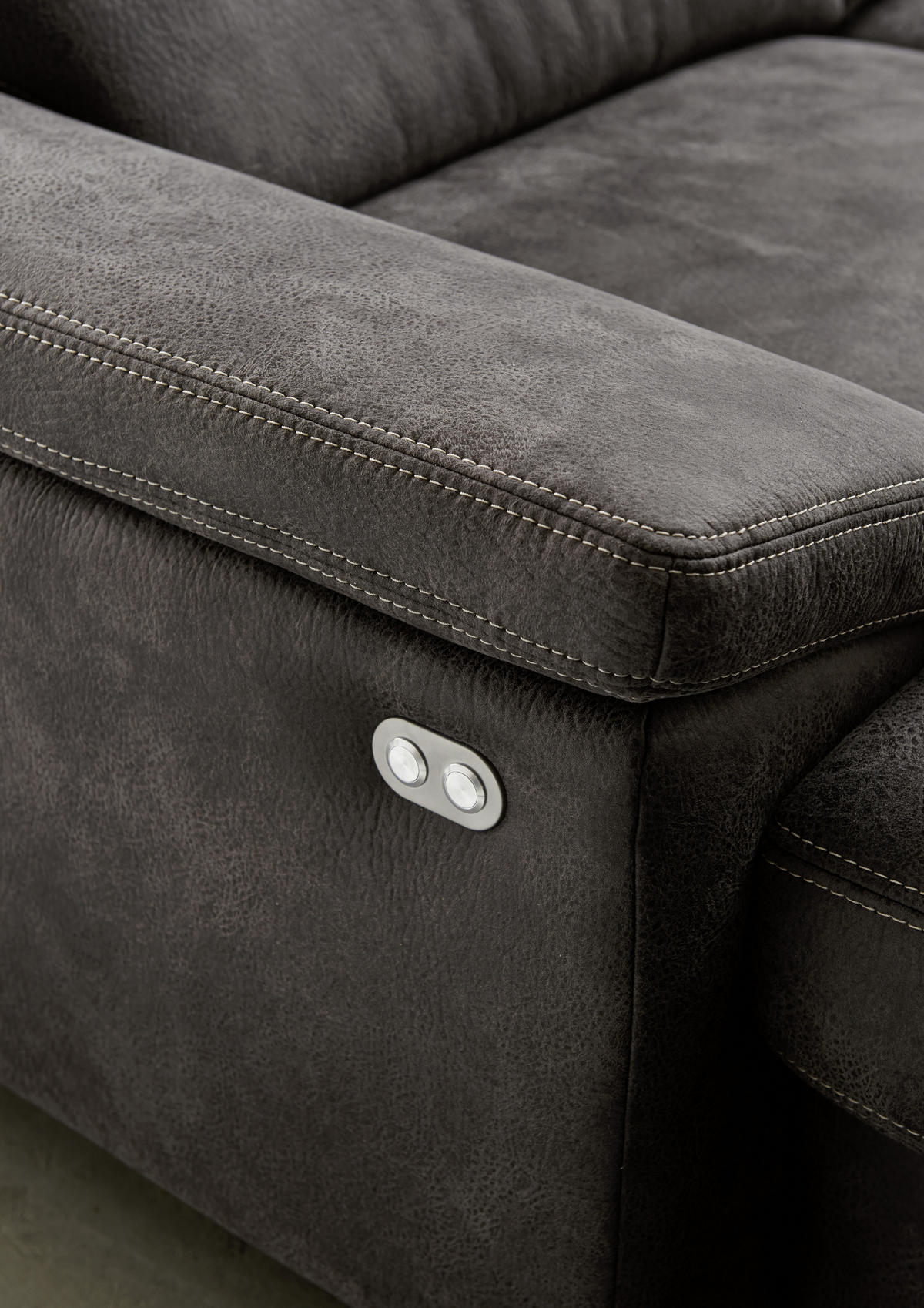 WOHNLANDSCHAFT in Mikrofaser Dunkelbraun  - Eichefarben/Dunkelbraun, Konventionell, Holz/Textil (235/316/167cm) - Beldomo System