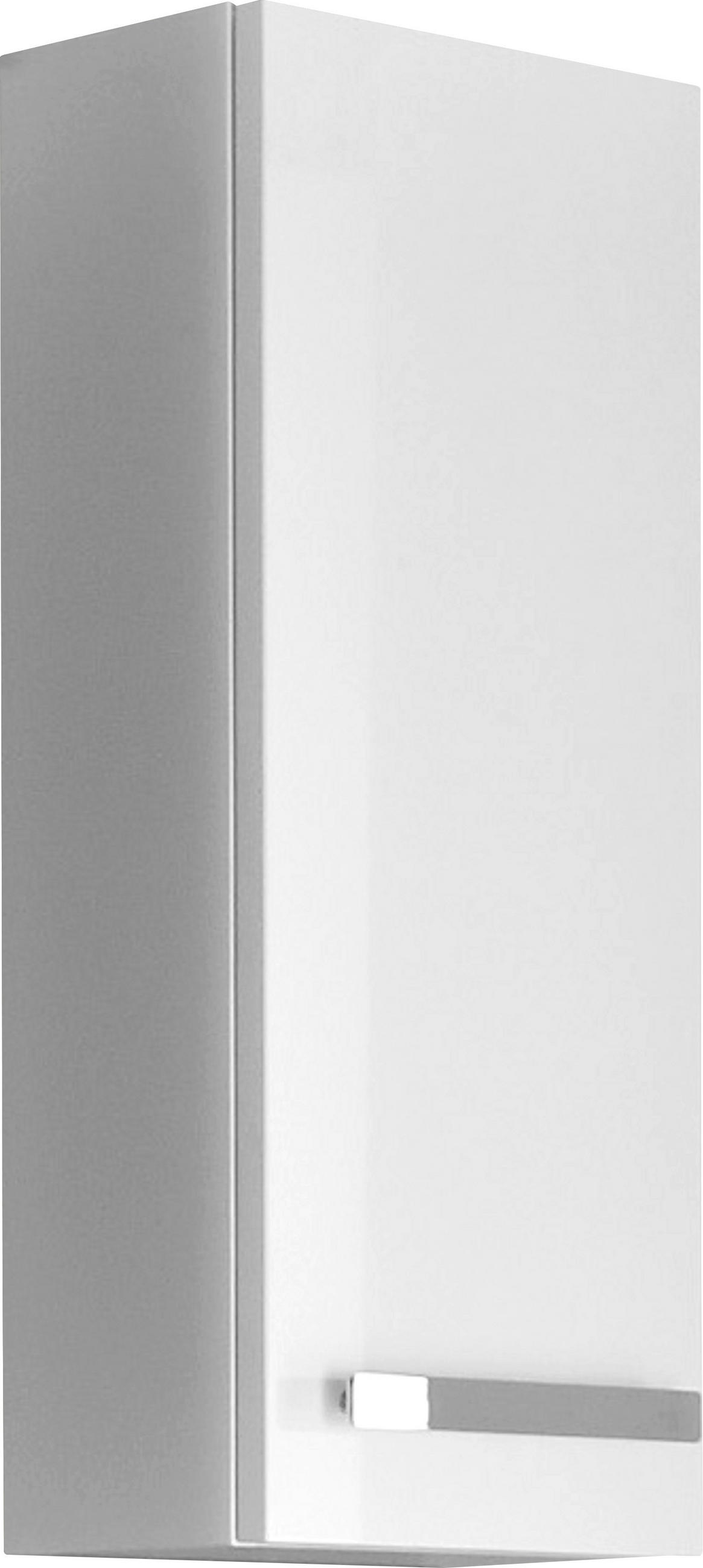 HÄNGESCHRANK 30/70/17 cm  - Chromfarben/Weiß, KONVENTIONELL, Glas/Holzwerkstoff (30/70/17cm) - Sadena