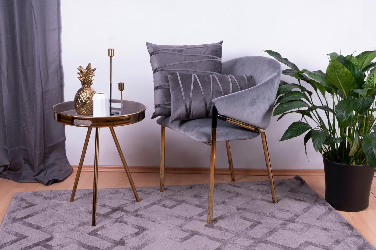 ZIERKISSENSET 2-teilig 30x45/50x45 cm  - Graphitfarben, KONVENTIONELL, Textil (30x45/50x45cm)