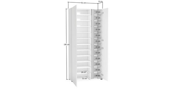 GARDEROBENSCHRANK 91/196/34 cm  - Anthrazit/Schwarz, Design, Holzwerkstoff/Kunststoff (91/196/34cm) - Xora