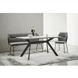 SITZBANK 156,5/87/62 cm  in Grau  - Schwarz/Grau, Design, Textil/Metall (156,5/87/62cm) - Novel